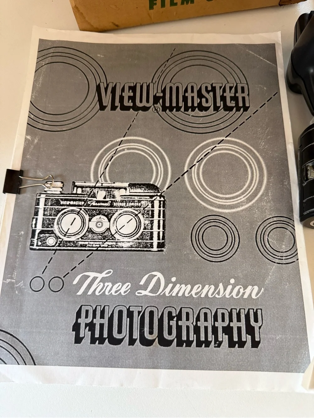View-Master Personal Stereo Camera Complete Set w/ Film Cutter, Mounts & Manuals